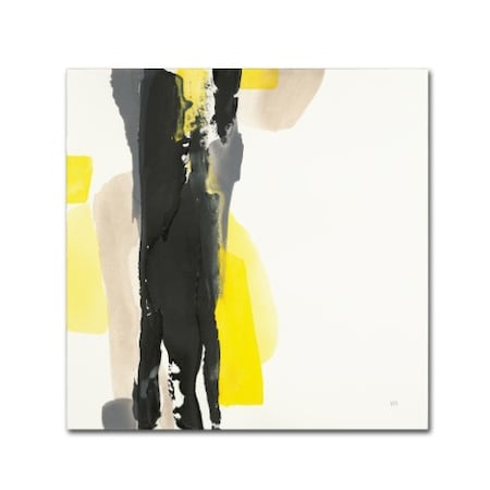 Chris Paschke 'Black And Yellow II' Canvas Art,14x14